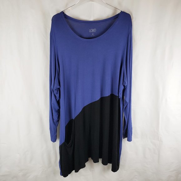 LOGO by Lori Goldstein Color Block Tunic - Sz 3X